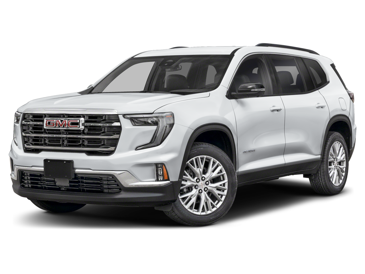 2026 GMC Acadia Elevation in Sterling Metallic — front three-quarter view