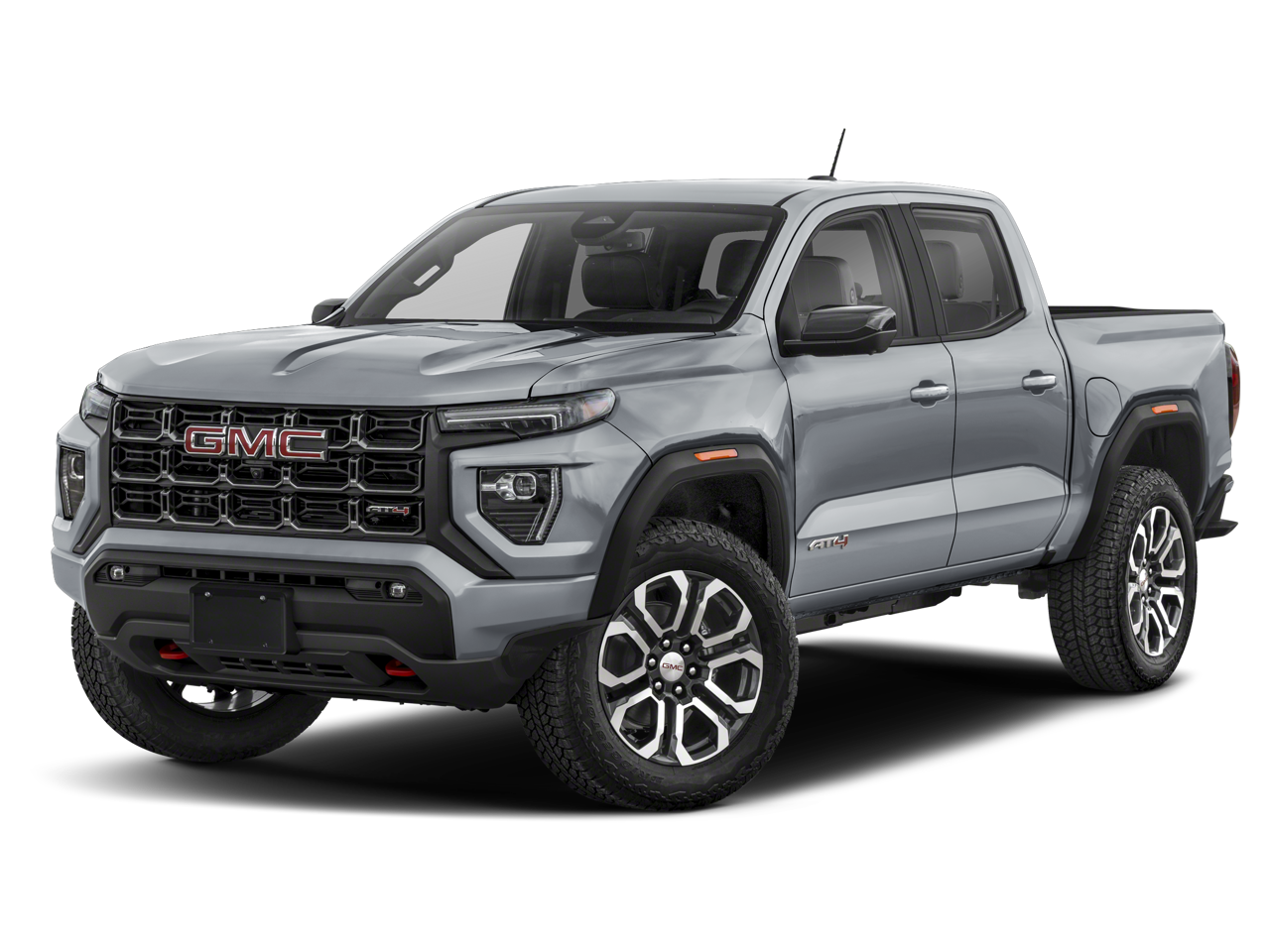2026 GMC Canyon AT4 in Sterling Metallic — front three-quarter view