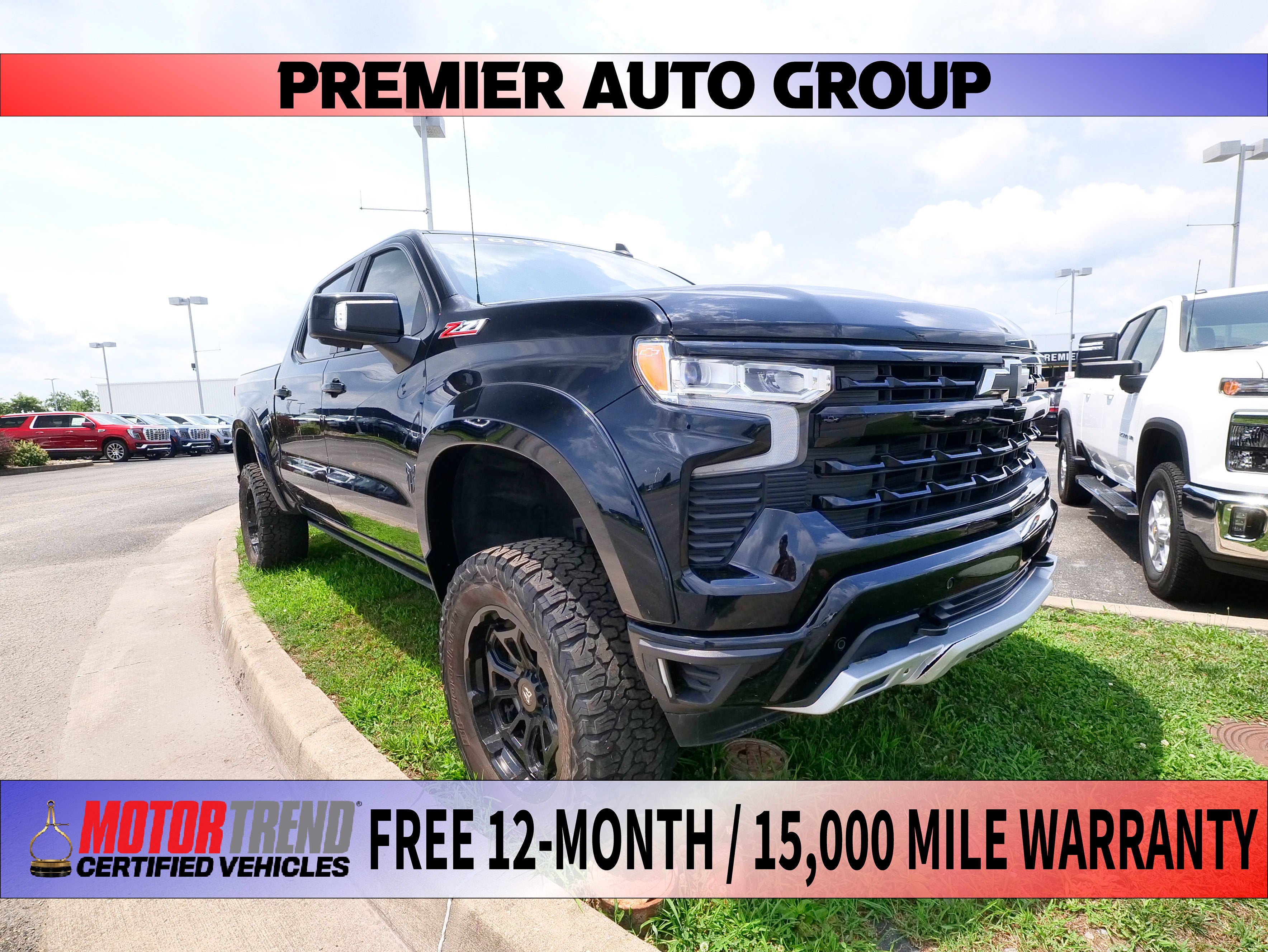 2024 Chevrolet Silverado 1500 RST in Black — front three-quarter view