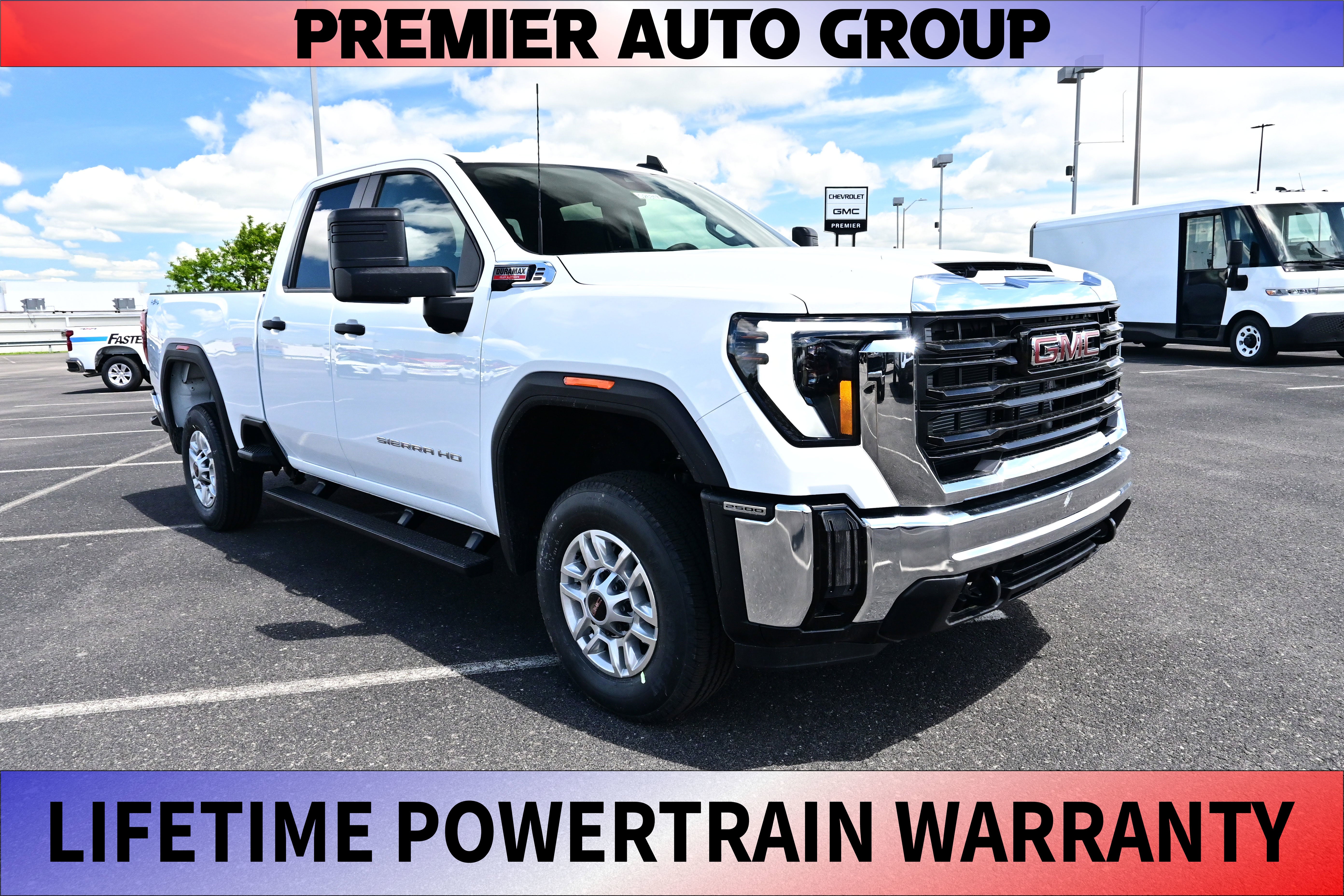 2026 GMC Sierra 2500 HD Pro in Summit White — front three-quarter view