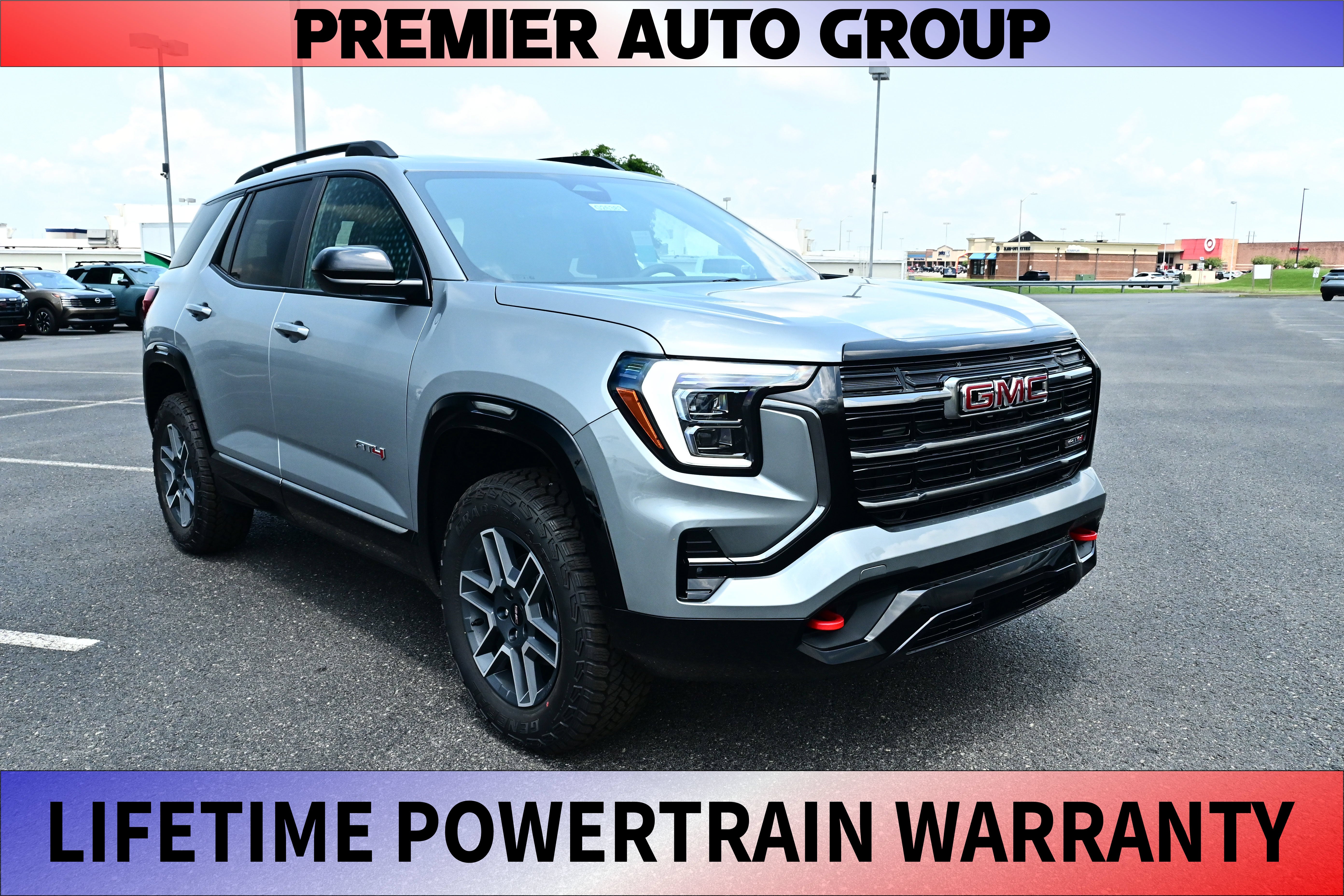 2026 GMC Terrain AT4 in Sterling Metallic — front three-quarter view