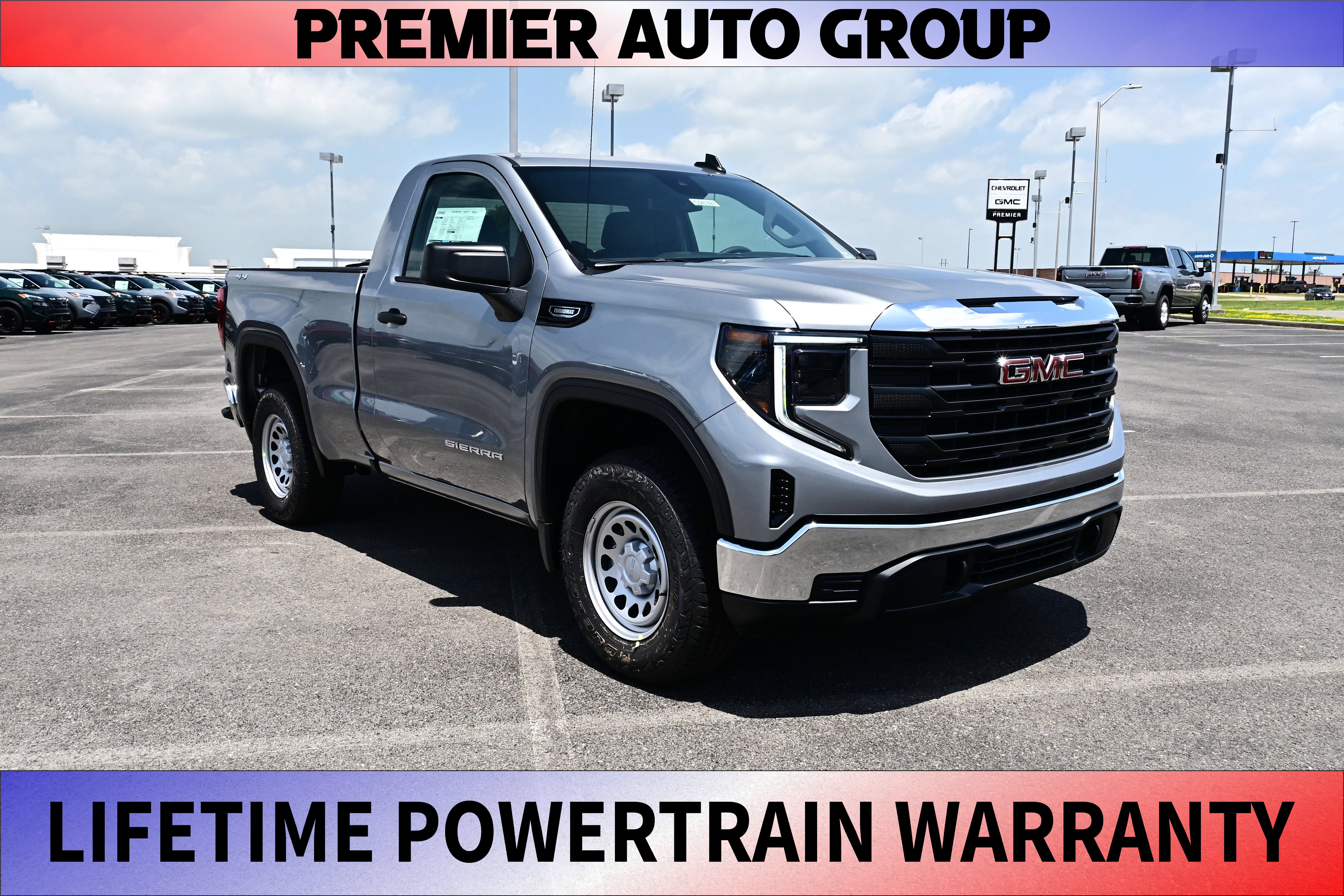2026 GMC Sierra 1500 Pro in Sterling Metallic — front three-quarter view